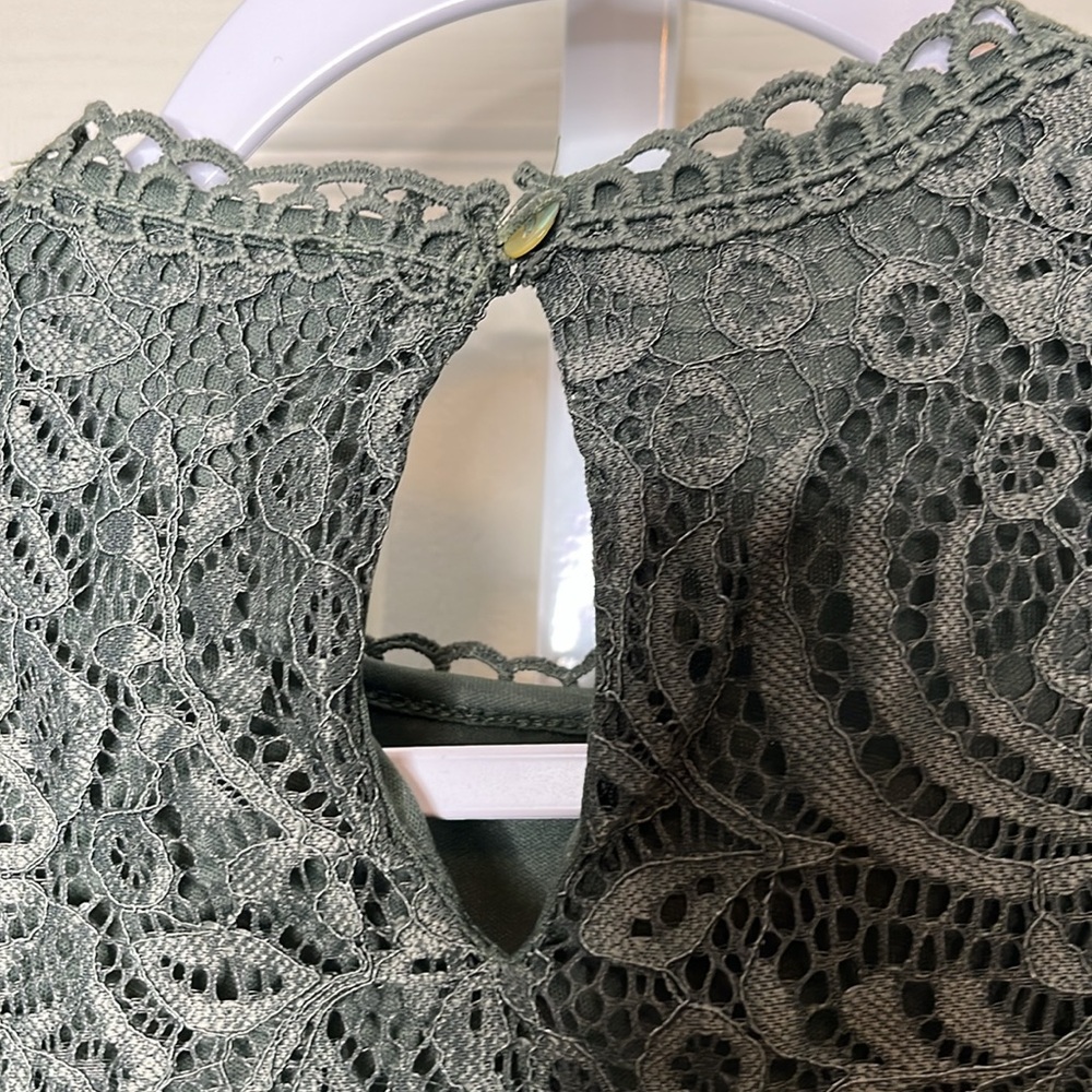 Cable & Gauge Lace Blouse Top Size S - Picture 7 of 13